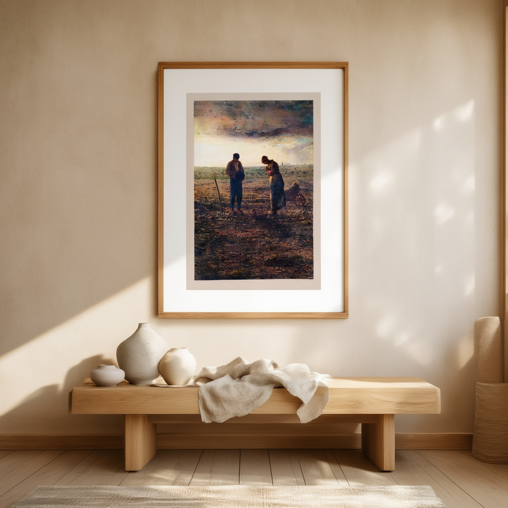 L'Angélus by Jean-François Millet (1857) – Realist Landscape & Rural Life Art Print