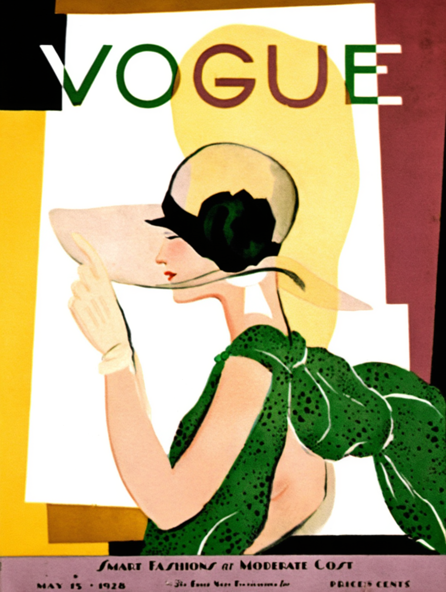 Vogue May 15, 1928 – Vintage Fashion Illustration Poster