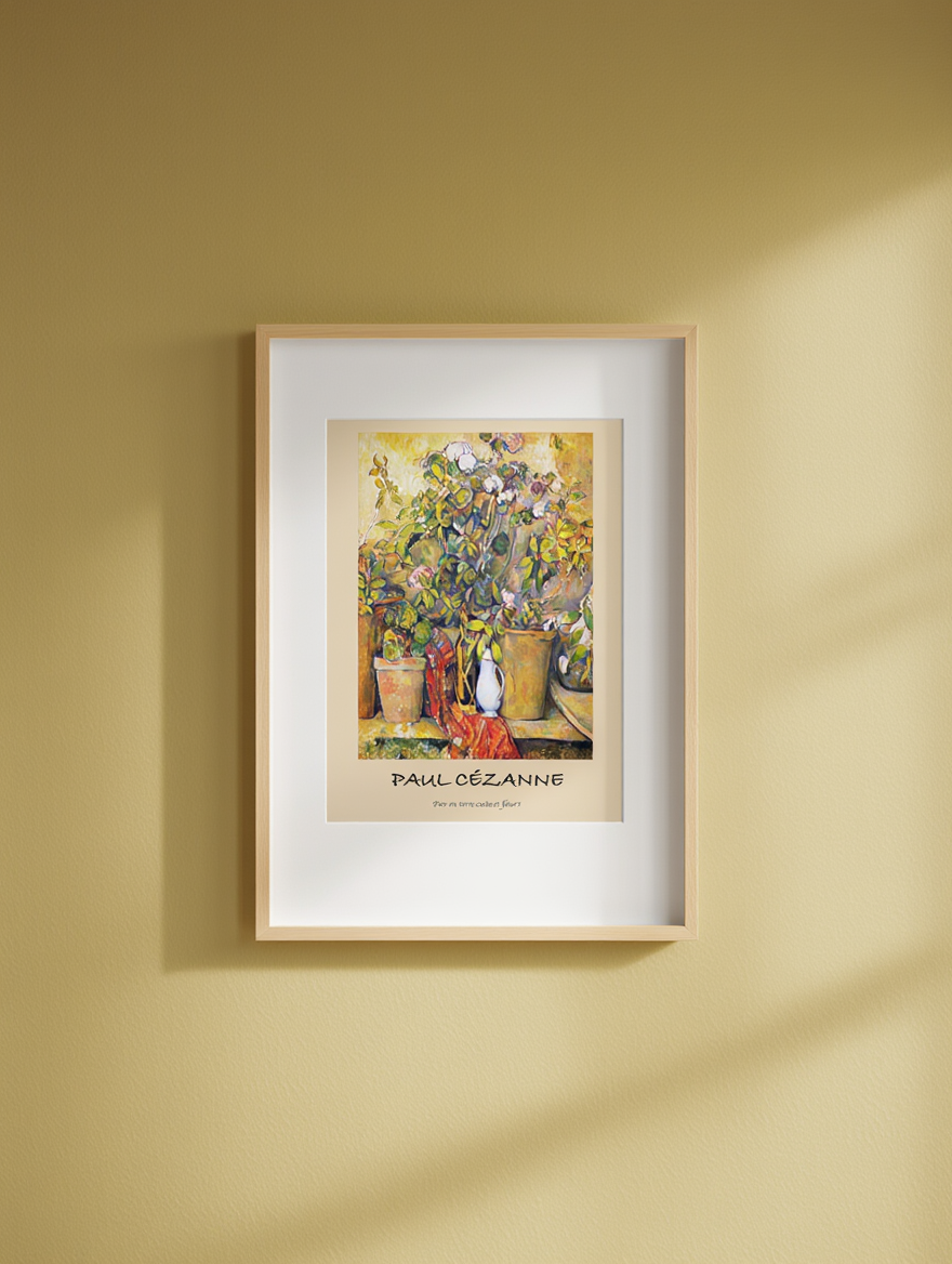 Paul Cézanne – Pots en terre cuite et fleurs - Iconic Post-Impressionist Art Print