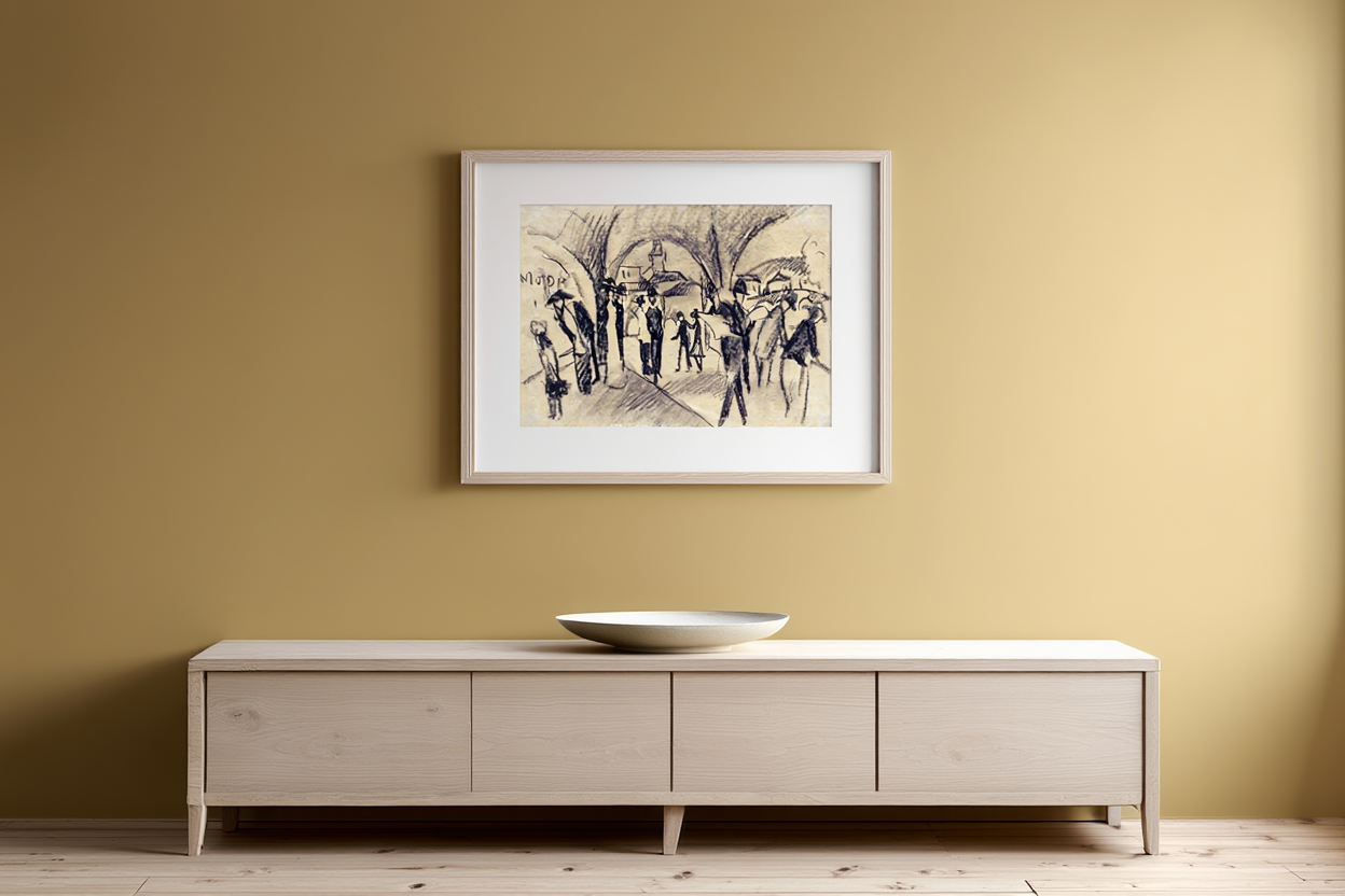 August Macke - Scene Under the Arcades in Thun