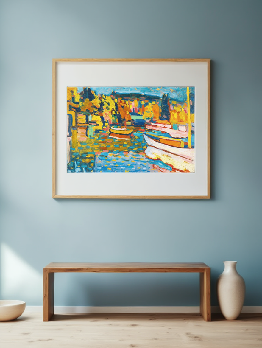 Wassily Kandinsky - Study For Autumn Landscape With Boats