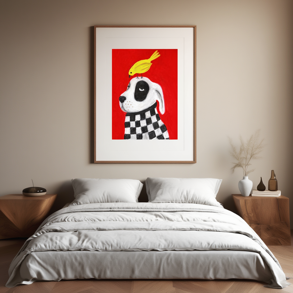 Best Friend Dogs Wall Art Print – Cute Canine Illustration for Home Décor