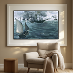 The Battle of the Kearsarge and the Alabama – Édouard Manet Poster | Impressionist & Maritime History Art Print - Hakyarts