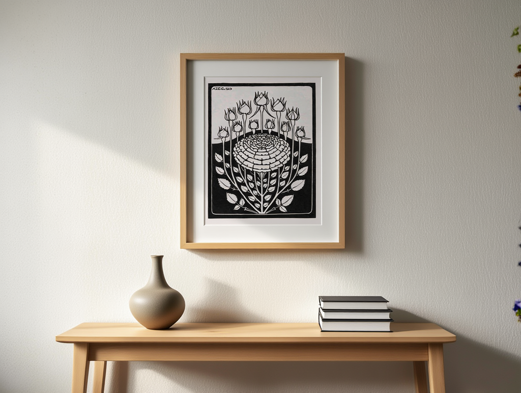 Rose Bush Poster by Julie de Graag, 1919 – Botanical Art Print