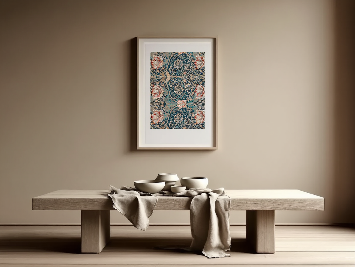 Honeysuckle Pattern II  – William Morris Printed Linen Art Print | Iconic Arts & Crafts Design (Copy)