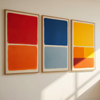 Rothko Inspired Set – Living Room 3 Prints - Hakyarts