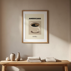 Americano – Sleek Minimalist Coffee Wall Art Poster