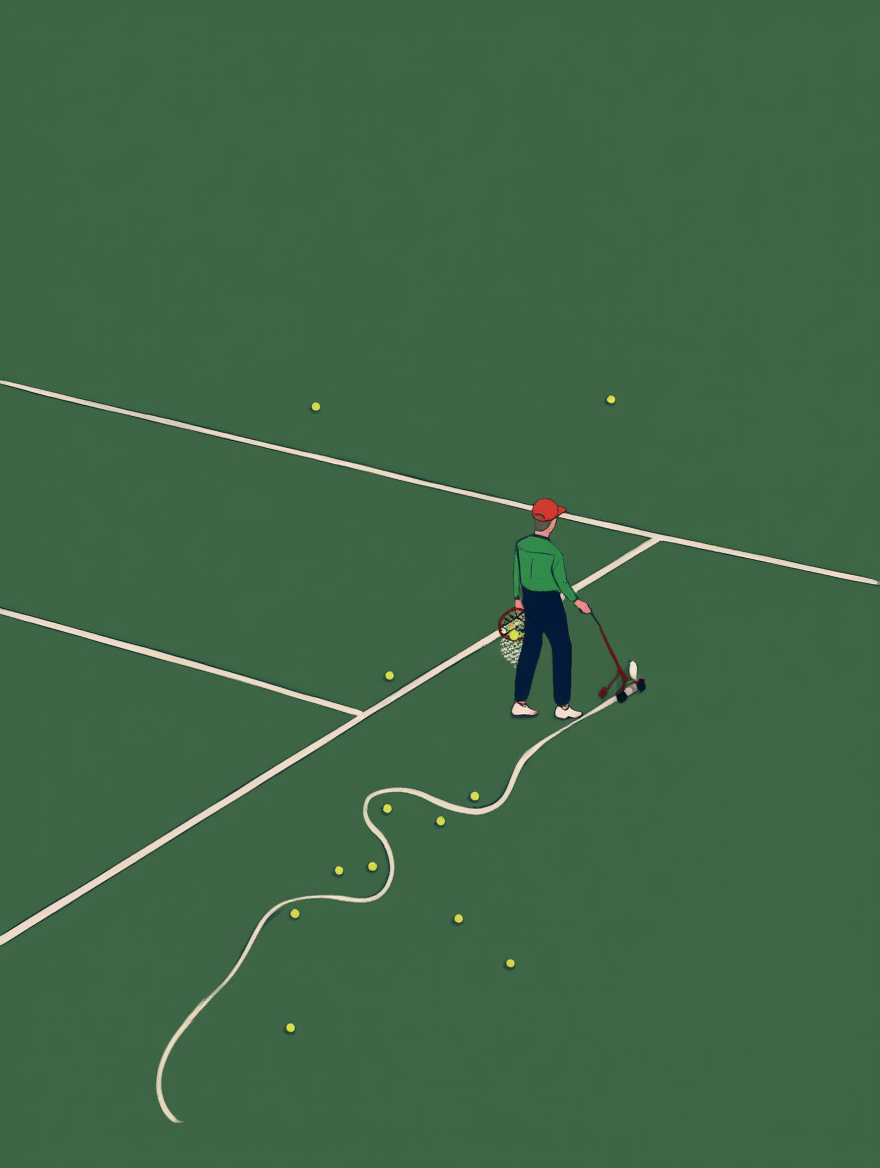 On the Field – Green Minimalist Art Print