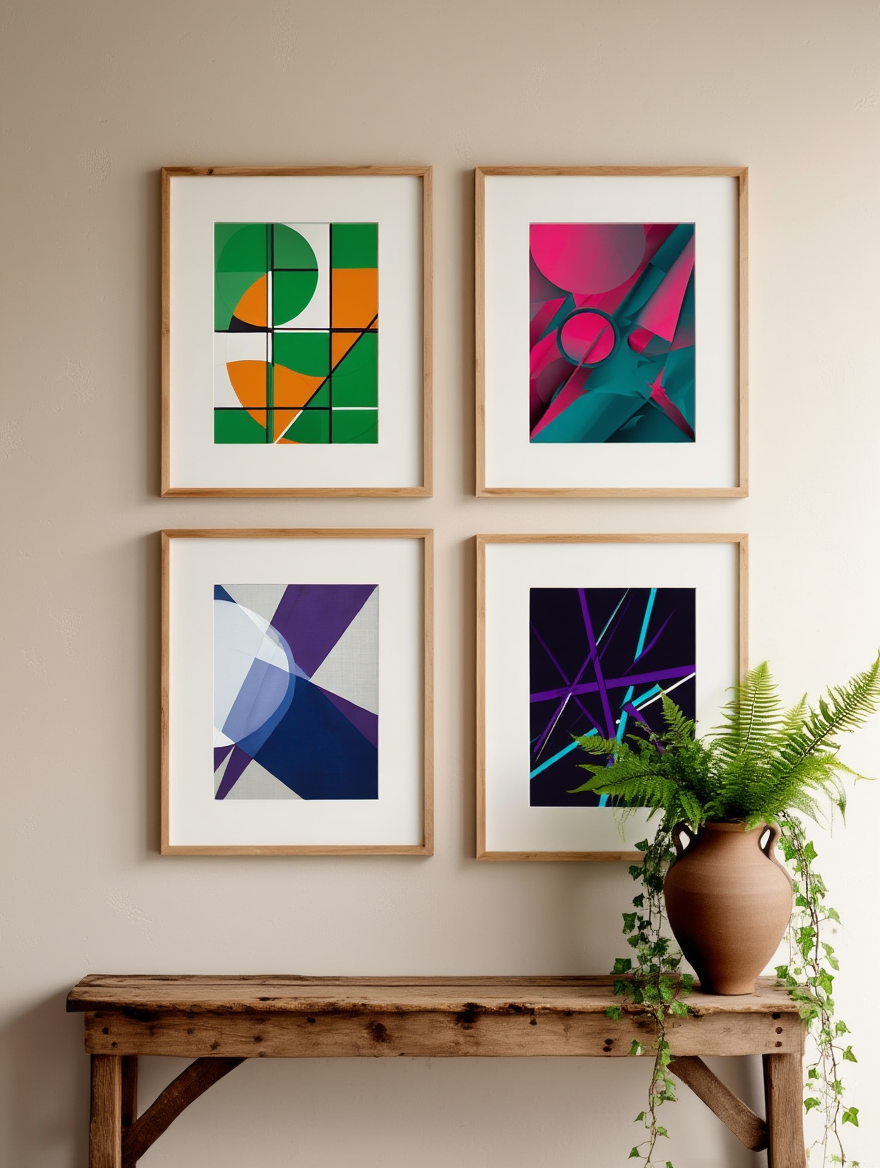 László Moholy-Nagy – 4 Abstract Prints | Modernist Bauhaus Wall Art