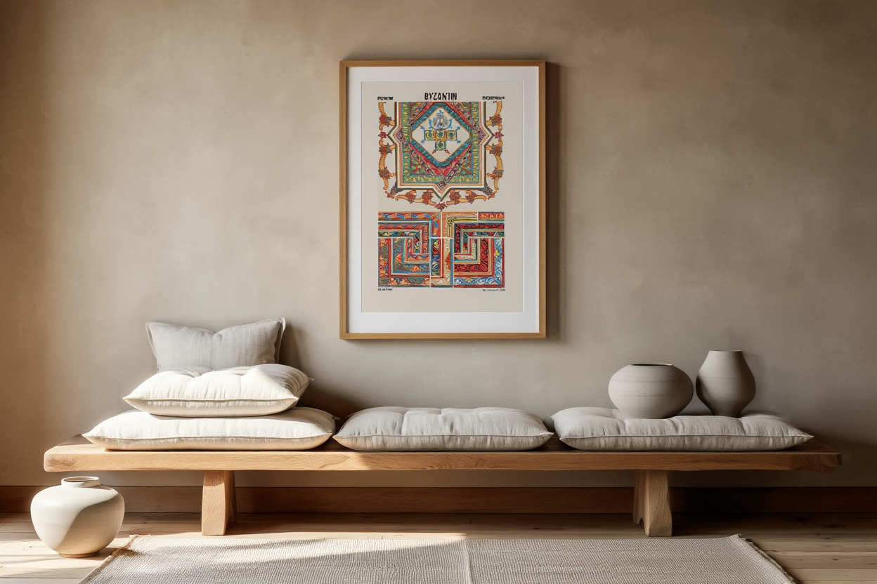 Auguste Racinet – Byzantin 3 Print – XVI Century Vintage Historical Art Poster