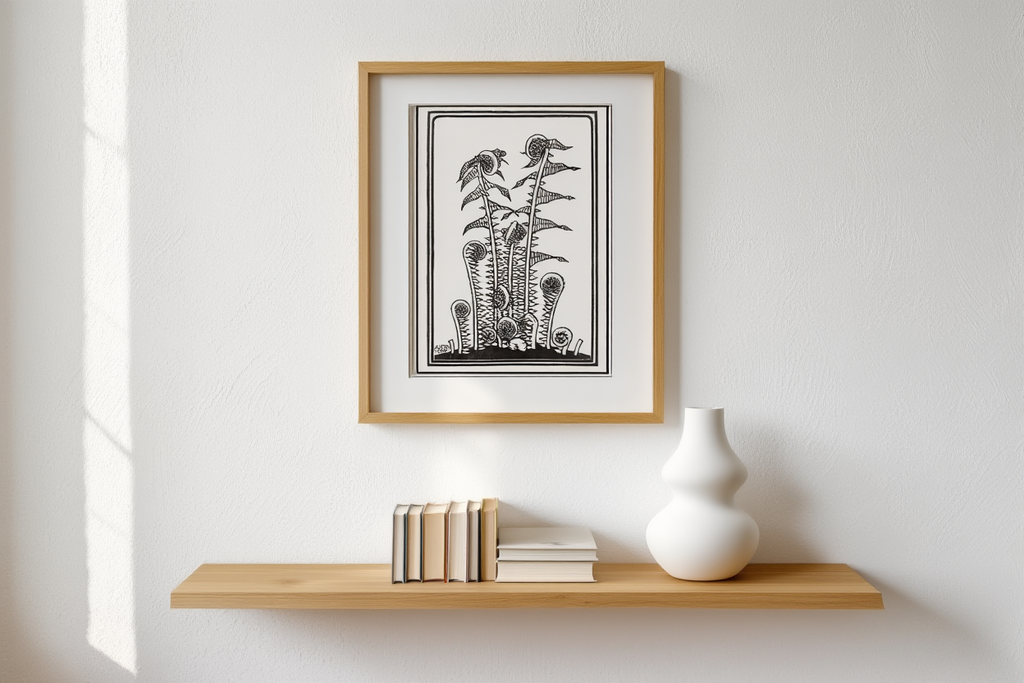 Ferns Poster by Julie de Graag, 1920 – Botanical Art Print