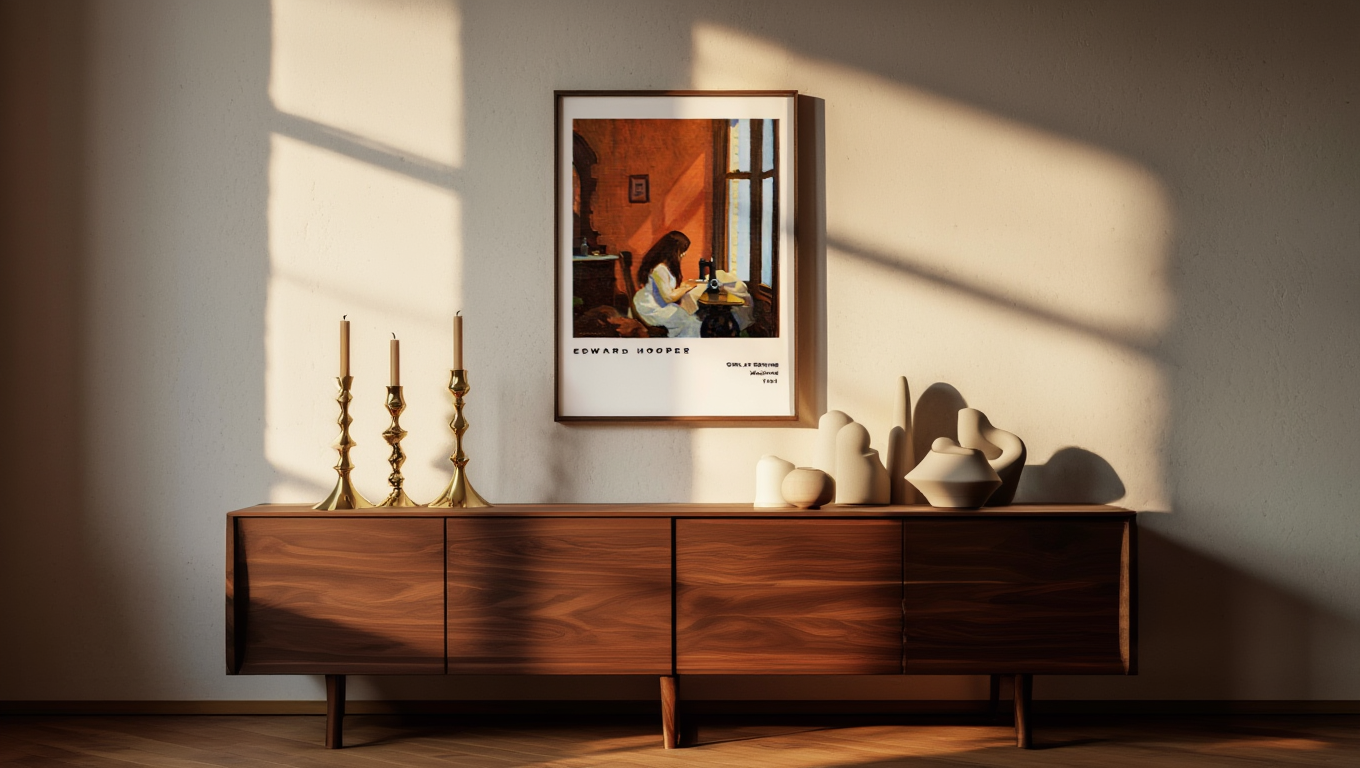 Edward Hooper - Girl At Sewing Machine Poster