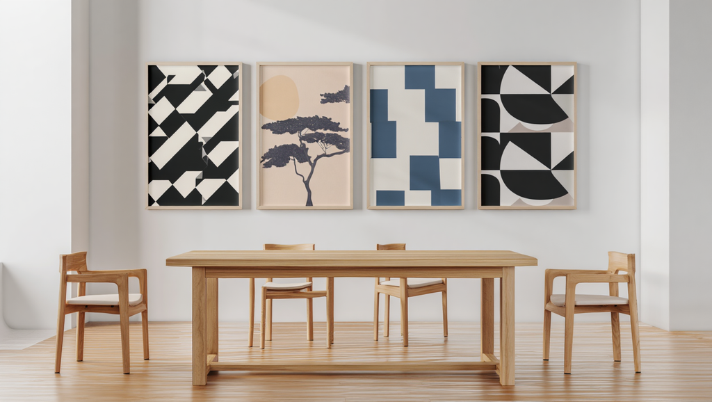 Gallery Wall Set – Linear Arrangement Scandinavian – Set of 4