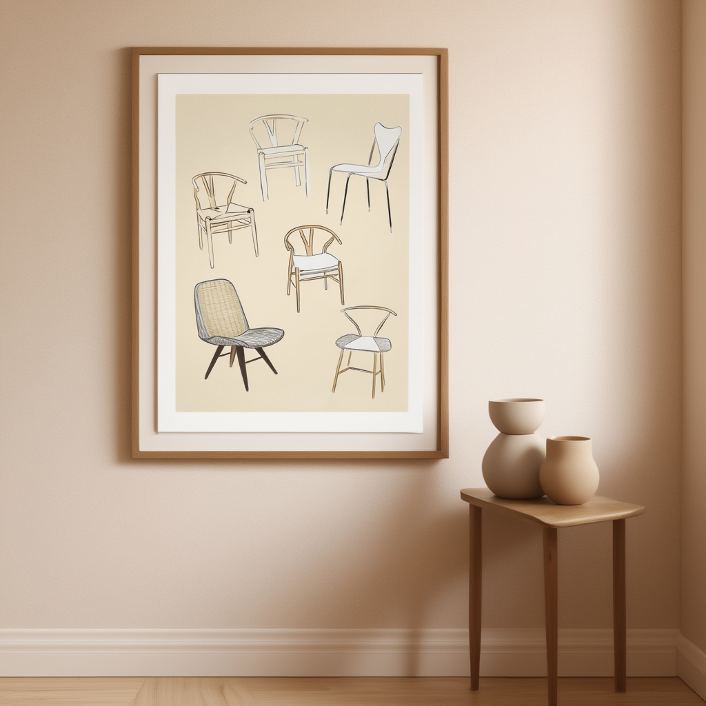 Home Décor Interiors Design Art Print – Minimalist Modern Wall Art