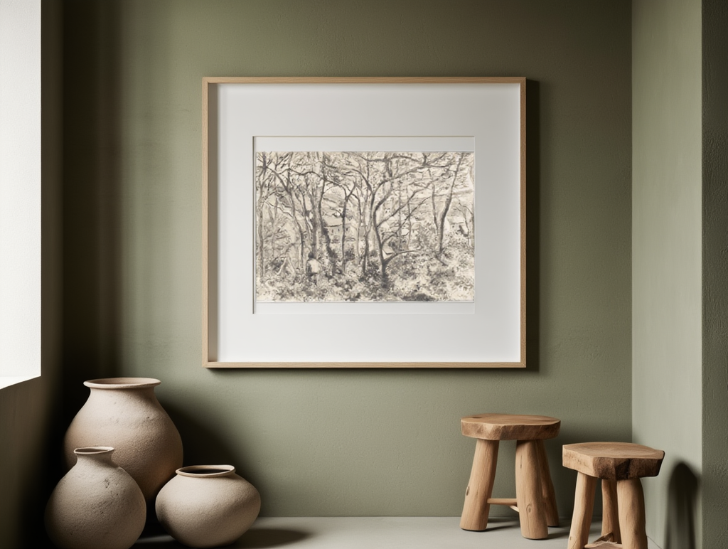 Camille Pissarro - The Woods at L'Hermitage, Pontoise