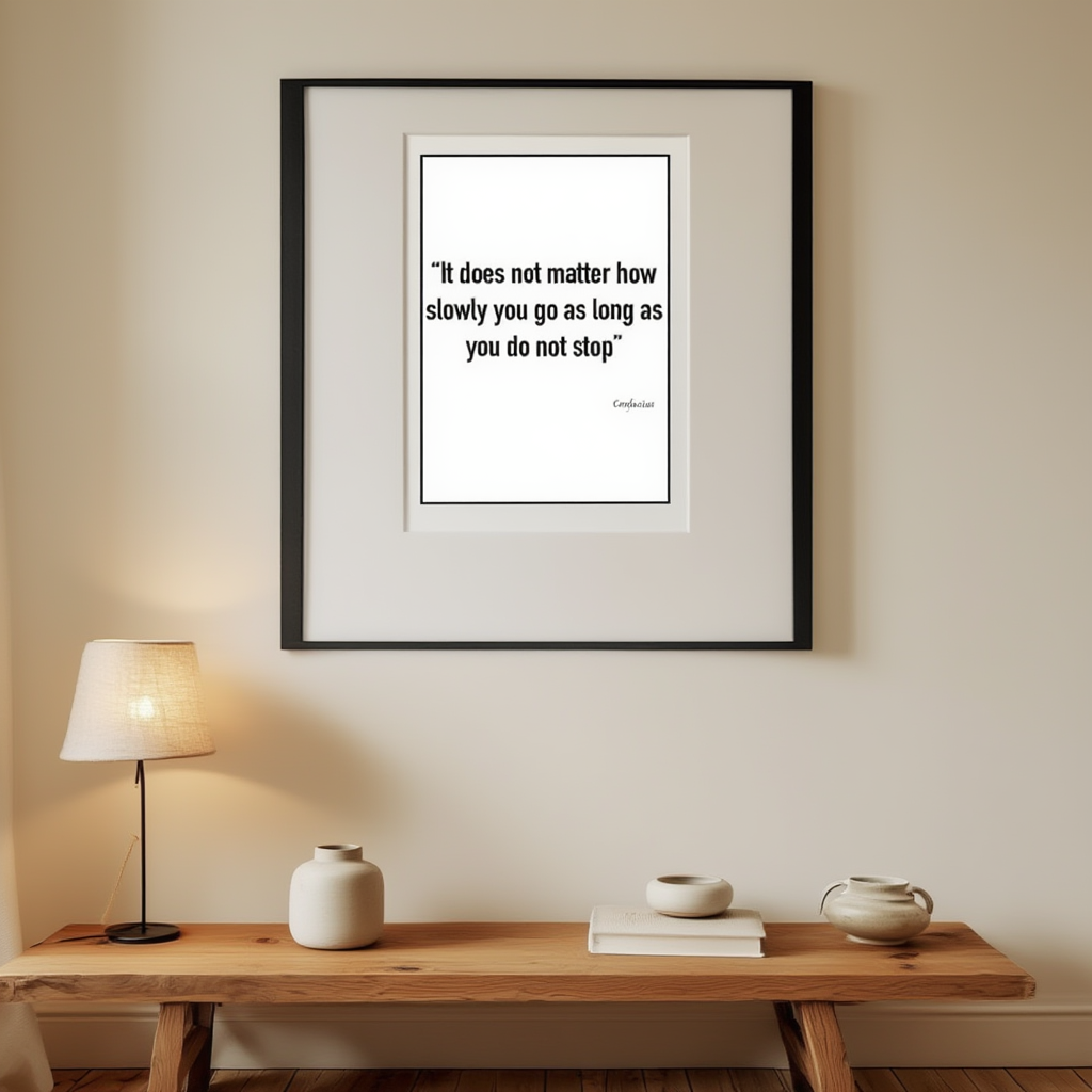 It Does Not Matter How Slowly You Go As Long As You Do Not Stop Poster