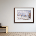 Snow ‘Boulevard de Clichy, Paris’ – Paul Signac Poster | Neo‑Impressionist Urban Winter Art Print