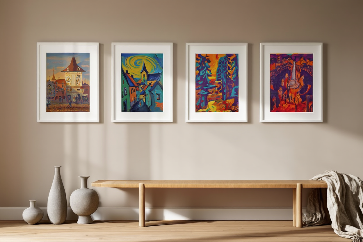 Expressionist City Rhythms – Kirchner 4 Prints Mix & Match