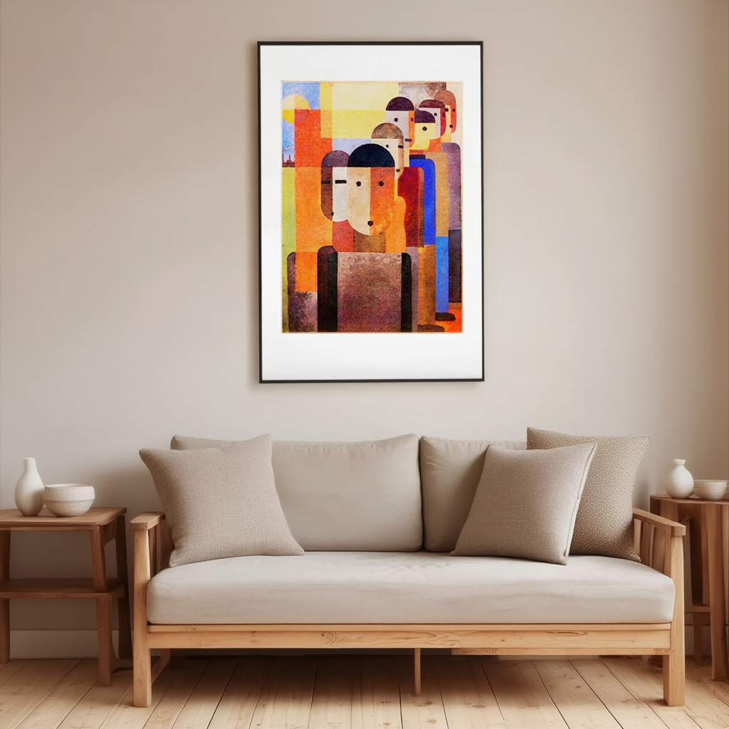 Workers – Franz Wilhelm Seiwert (1926) | Expressionist Social Art Print