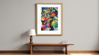 Colored Composition “Hommage to Johann Sebastian Bach” by August Macke – Expressionist Art Print