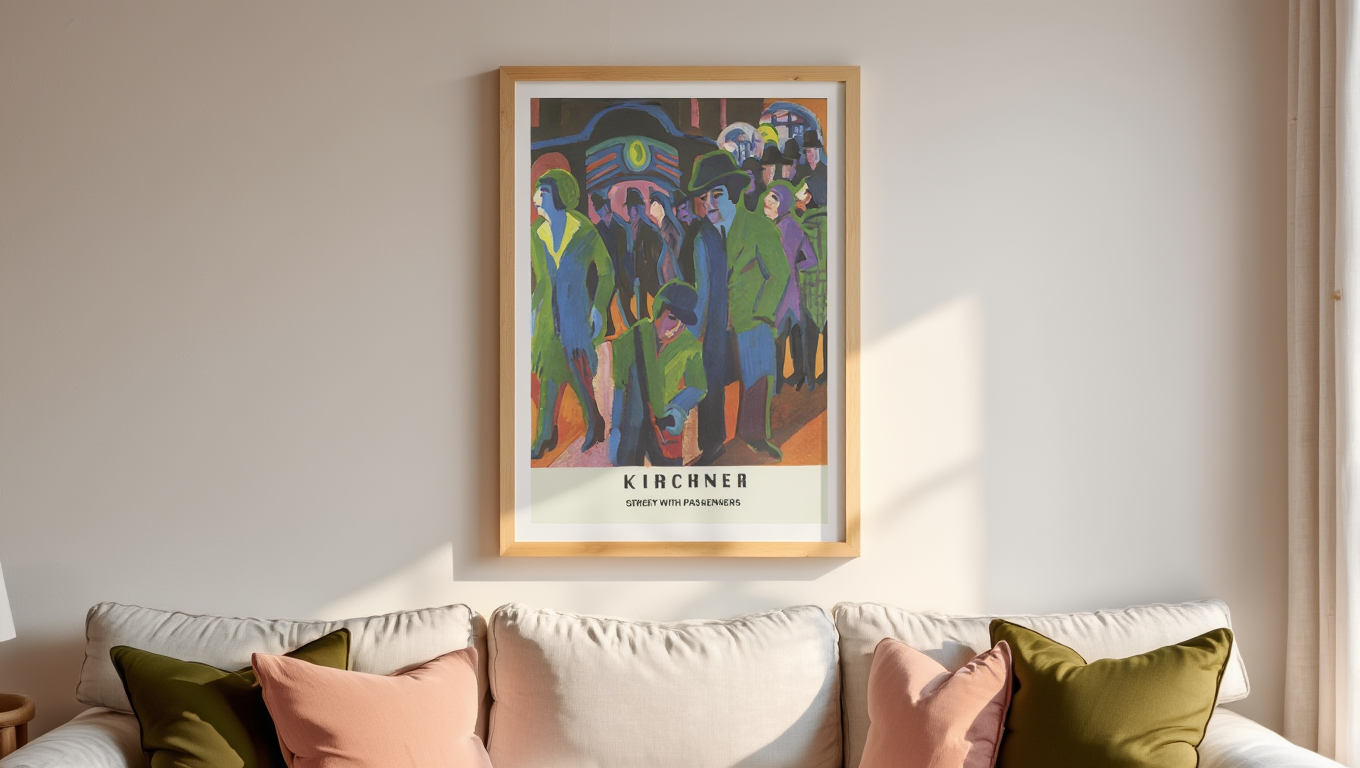 Ernst Ludwig Kirchner - Street with Passengers Poster