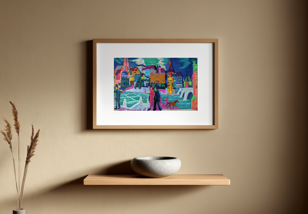 Ernst Ludwig Kirchner - View of the Basel and the Rhine