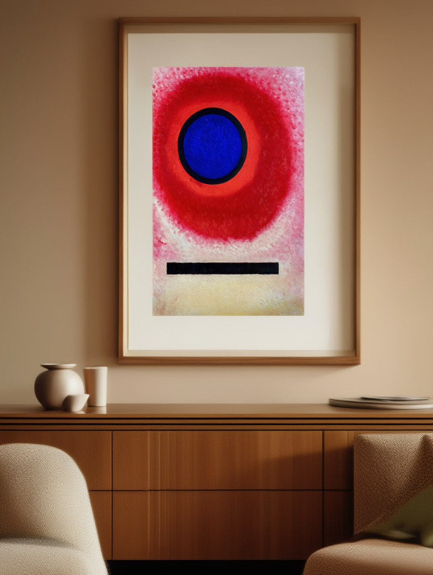 Blauer Kreis No. 2 (Cercle Bleu II) (1925) by Wassily Kandinsky – Abstract Modern Art Print