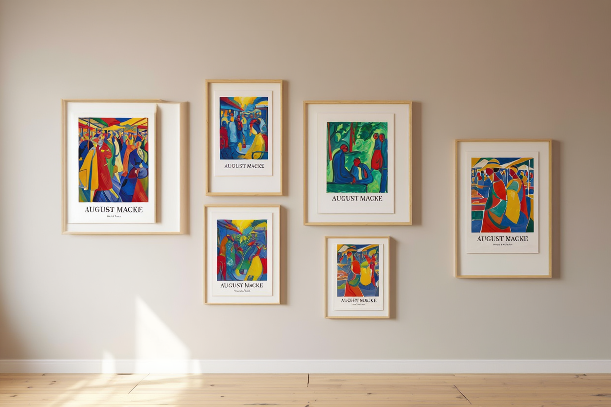 Modern August Macke Art Prints – 5 Vibrant Prints