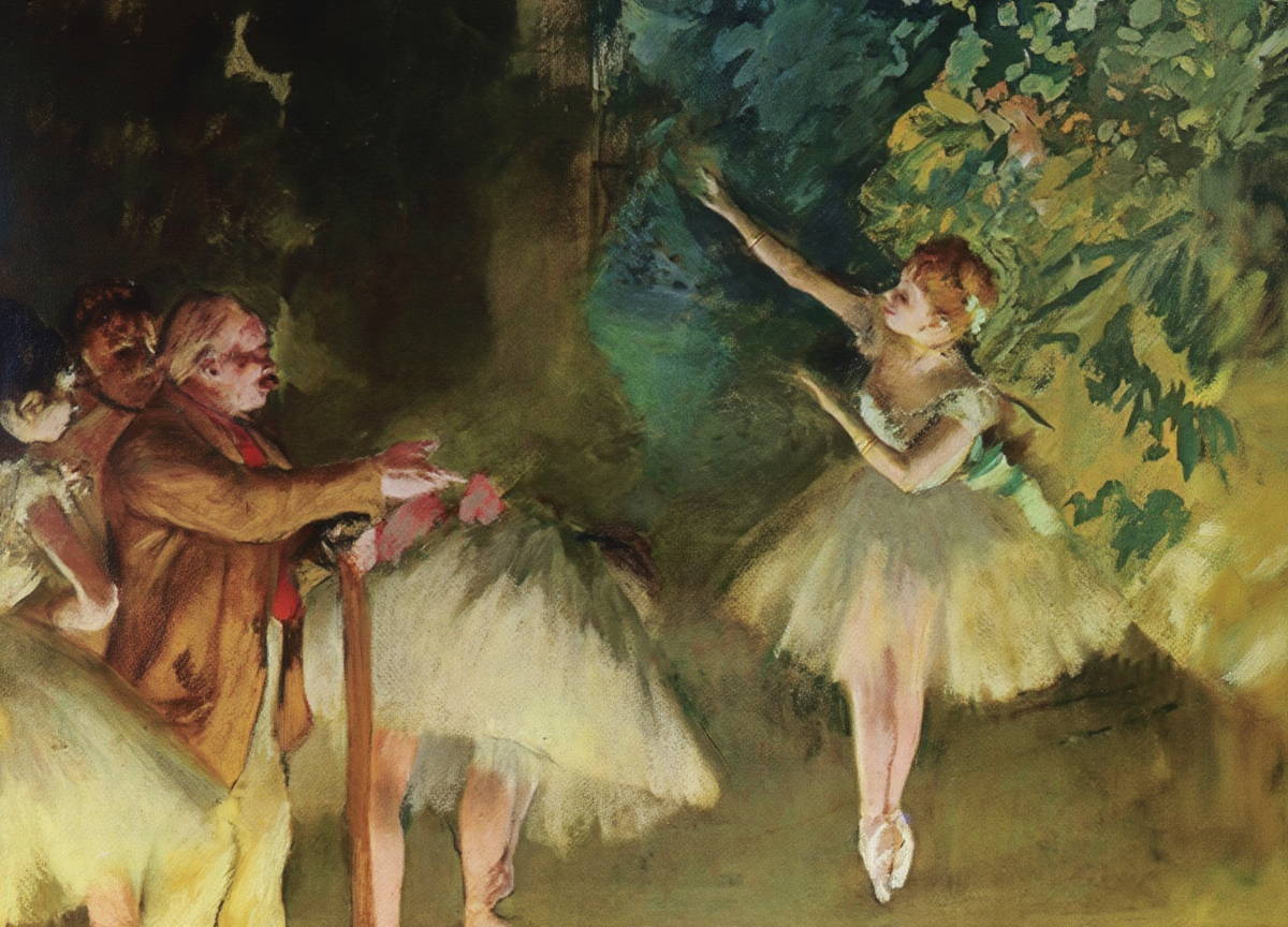 Ballettprobe – Impressionist Ballet Art Print by Edgar Degas - Hakyarts