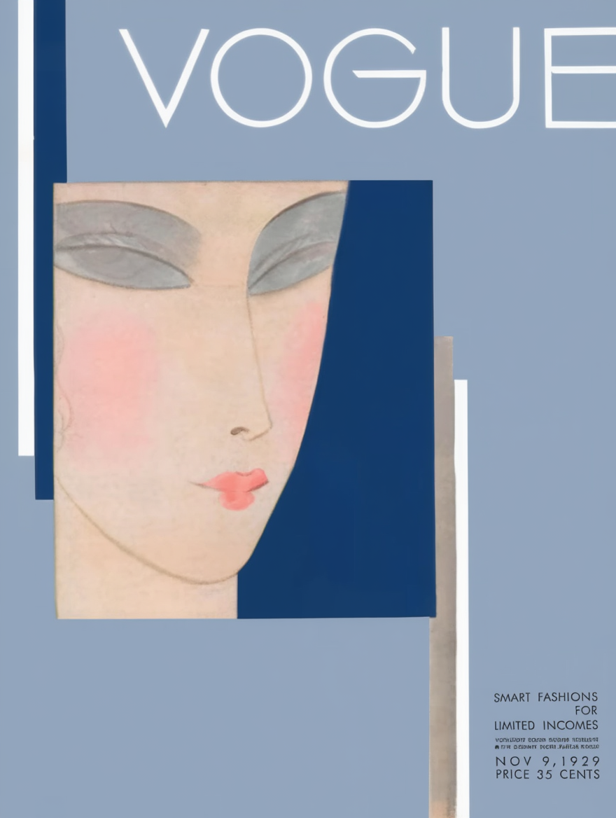 Vogue November 9, 1929 – Vintage Fashion Illustration Poster