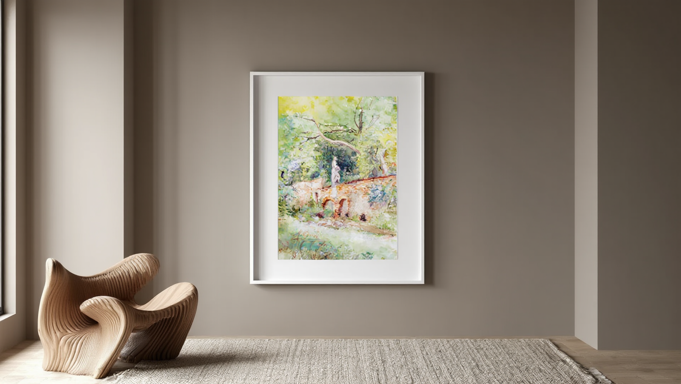 Blick aus dem Atelier Klagbaumgasse Wien – Marie Egner (1890) | Impressionist Interior Art Print