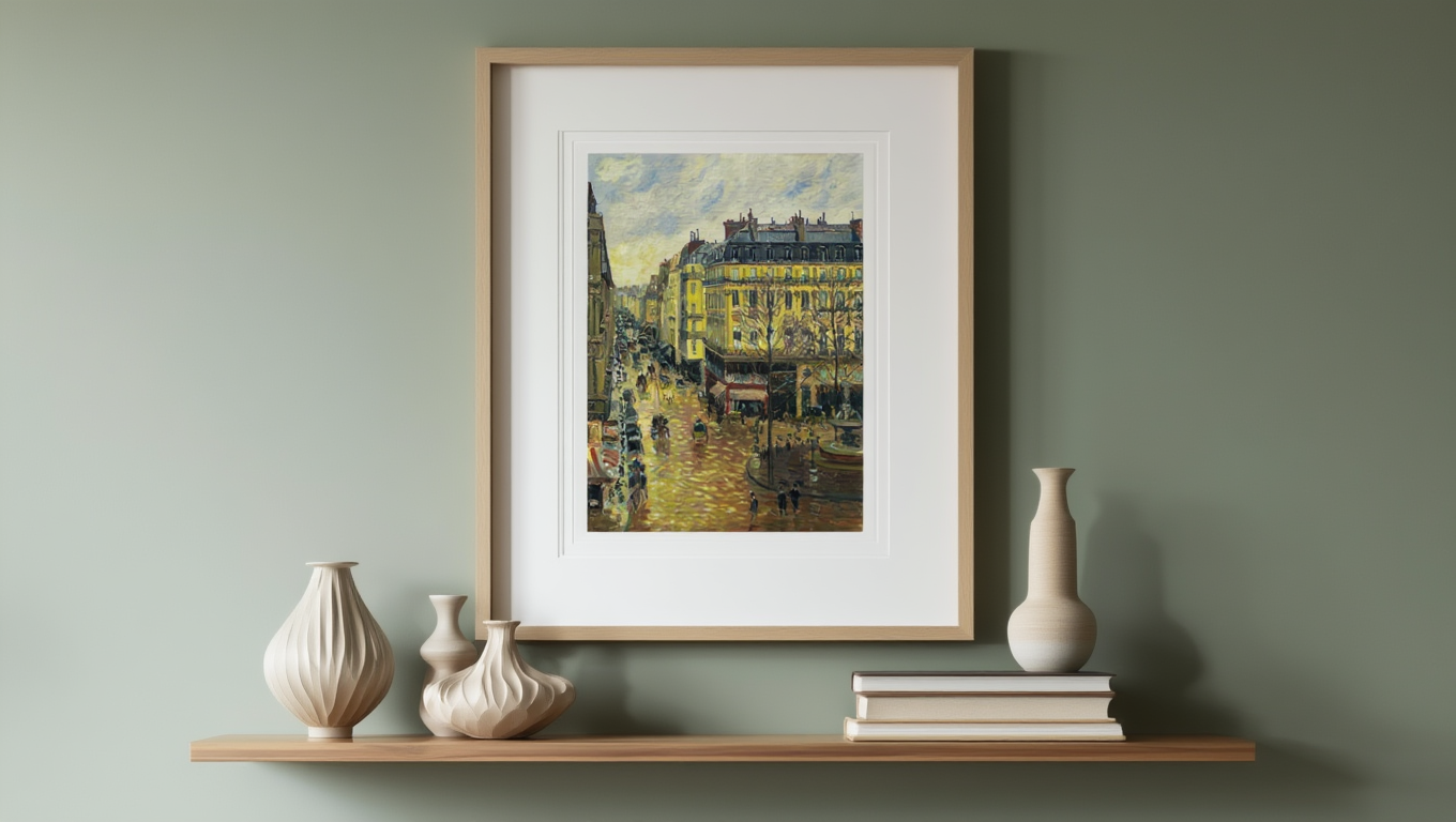 Camille Pissarro - Rue Saint-Honoré, dans l'après-midi. Effet de pluie