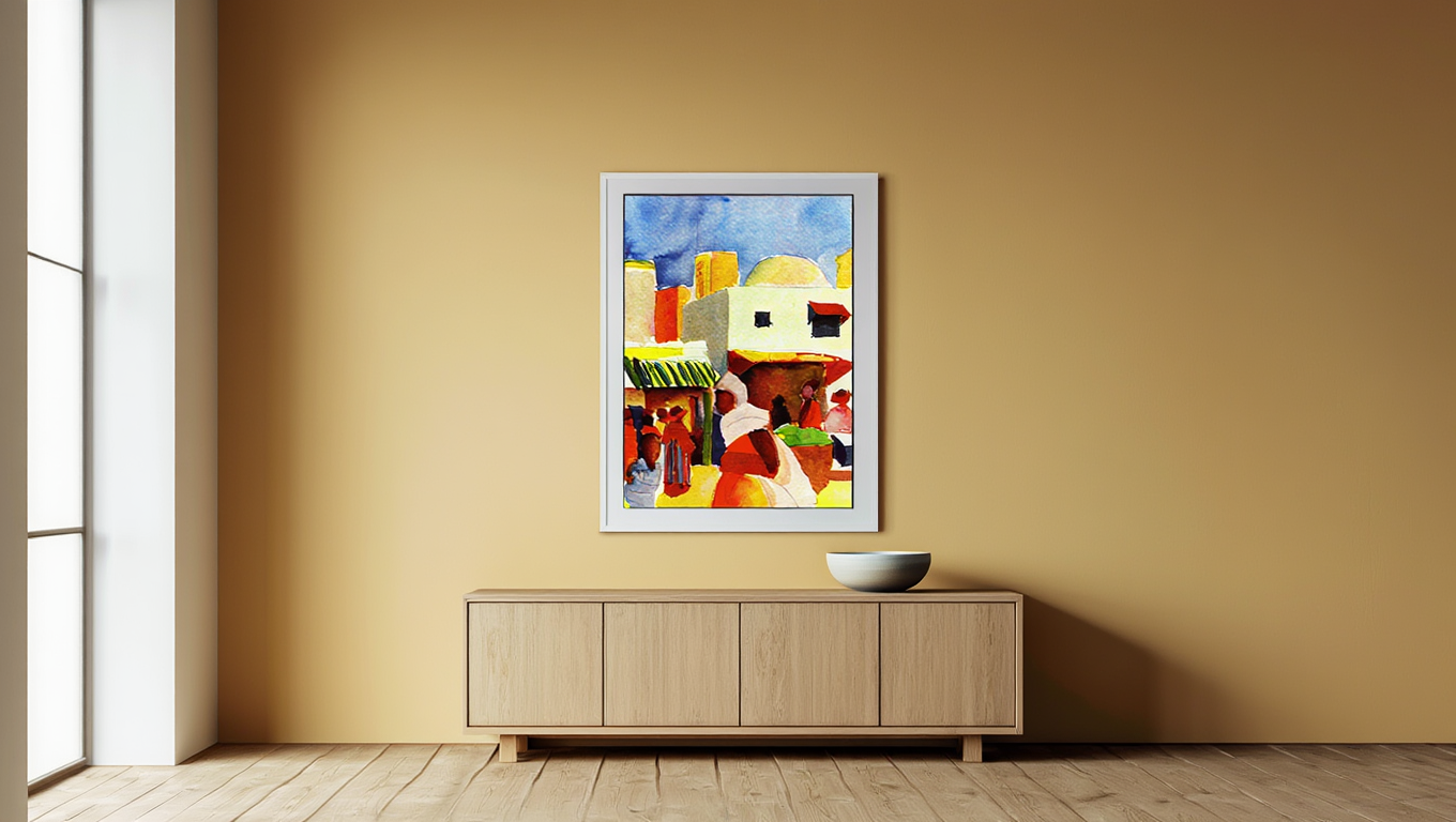 August Macke - Market in Algiers