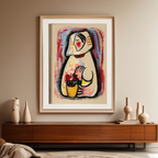 Girl with a Basket of Flowers (1937–1938) by Mikuláš Galanda – Modernist Figurative Art Print - Hakyarts