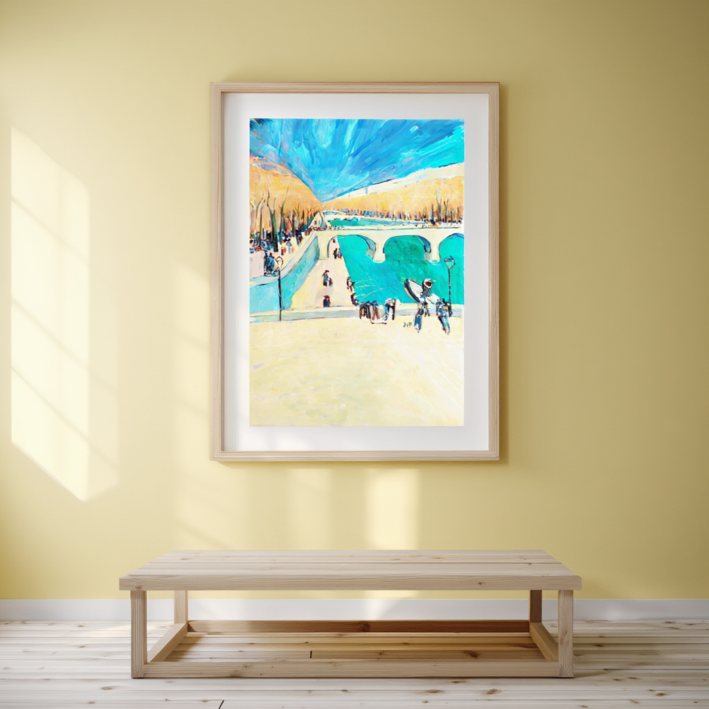 Efterår i Paris 'At The Strand Of The River Seine'