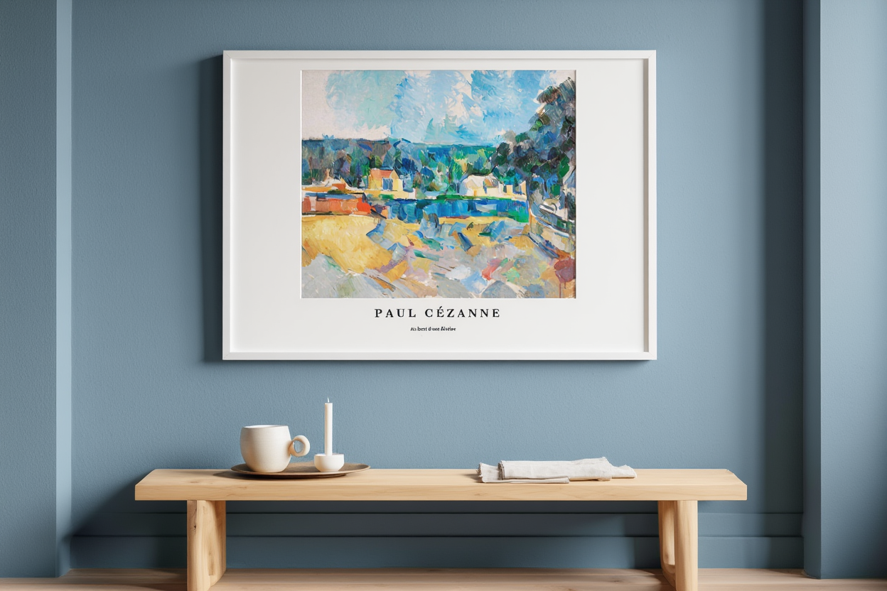 Paul Cezanne - Au bord d'Une Riviere Poster