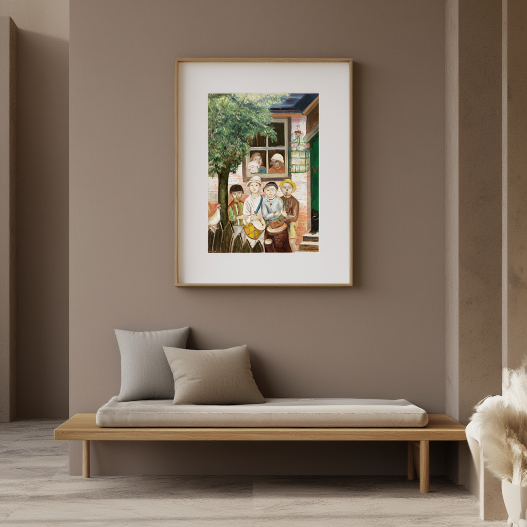 Children’s Band by Tadeusz Makowski (1925) – Vintage Figurative Wall Art Print for Kids’ Rooms & Living Spaces