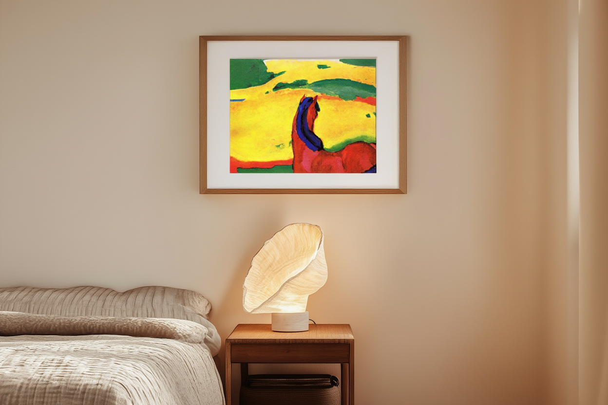 Horse in a Landscape by Franz Marc – Expressionist Animal Art Print - Hakyarts