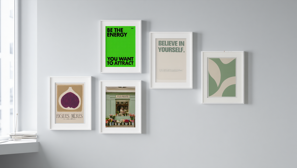 Geometric Abstract Positivity – Green Tones