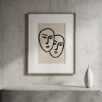Modern Face Line Art Poster – Matisse Inspired Print for Wall Decor - Hakyarts
