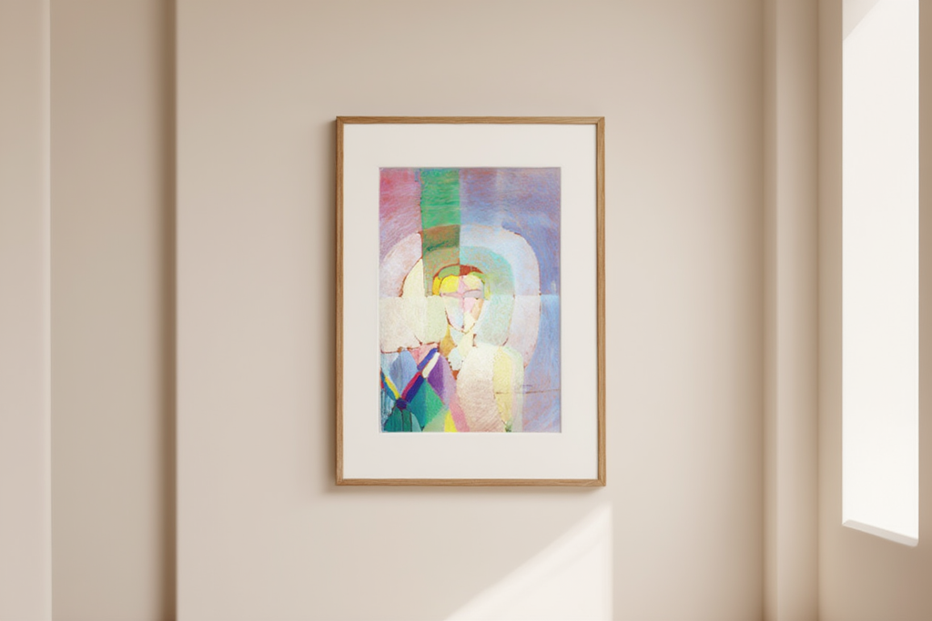 Portrait de Madame Heim by Robert Delaunay – Vintage French Modernist Portrait Art Print