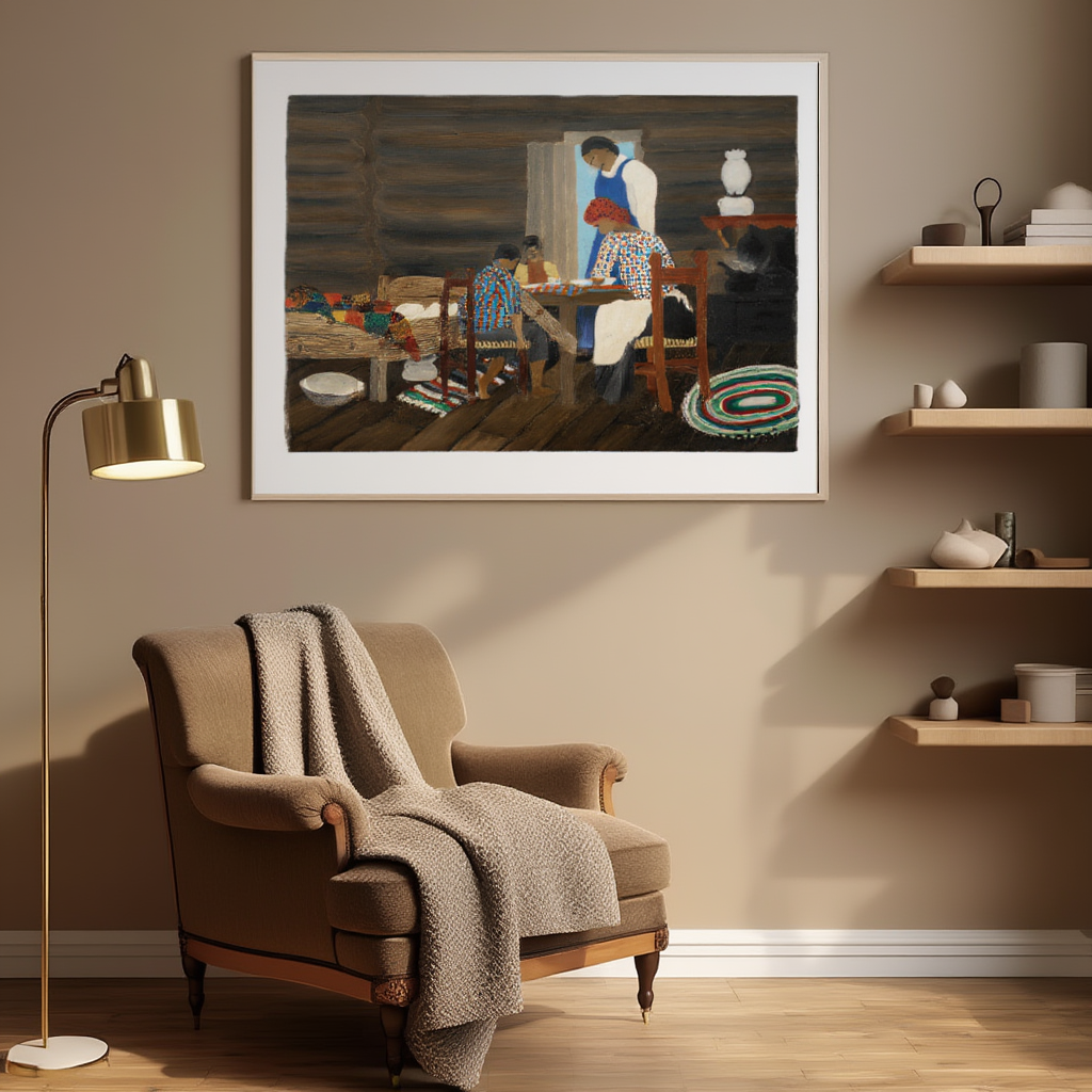 Giving Thanks by Horace Pippin – American Modernist Figurative Art Print - Hakyarts