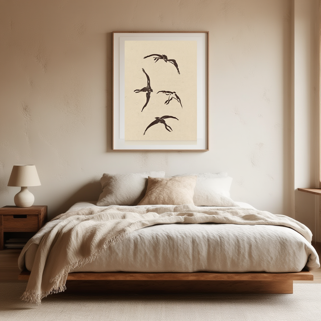 Swallow Flight Pattern – Vintage Ornithology Illustration Print | Graceful Bird Wall Art
