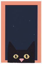 Lazy Loops – Cat Lounging Art Print