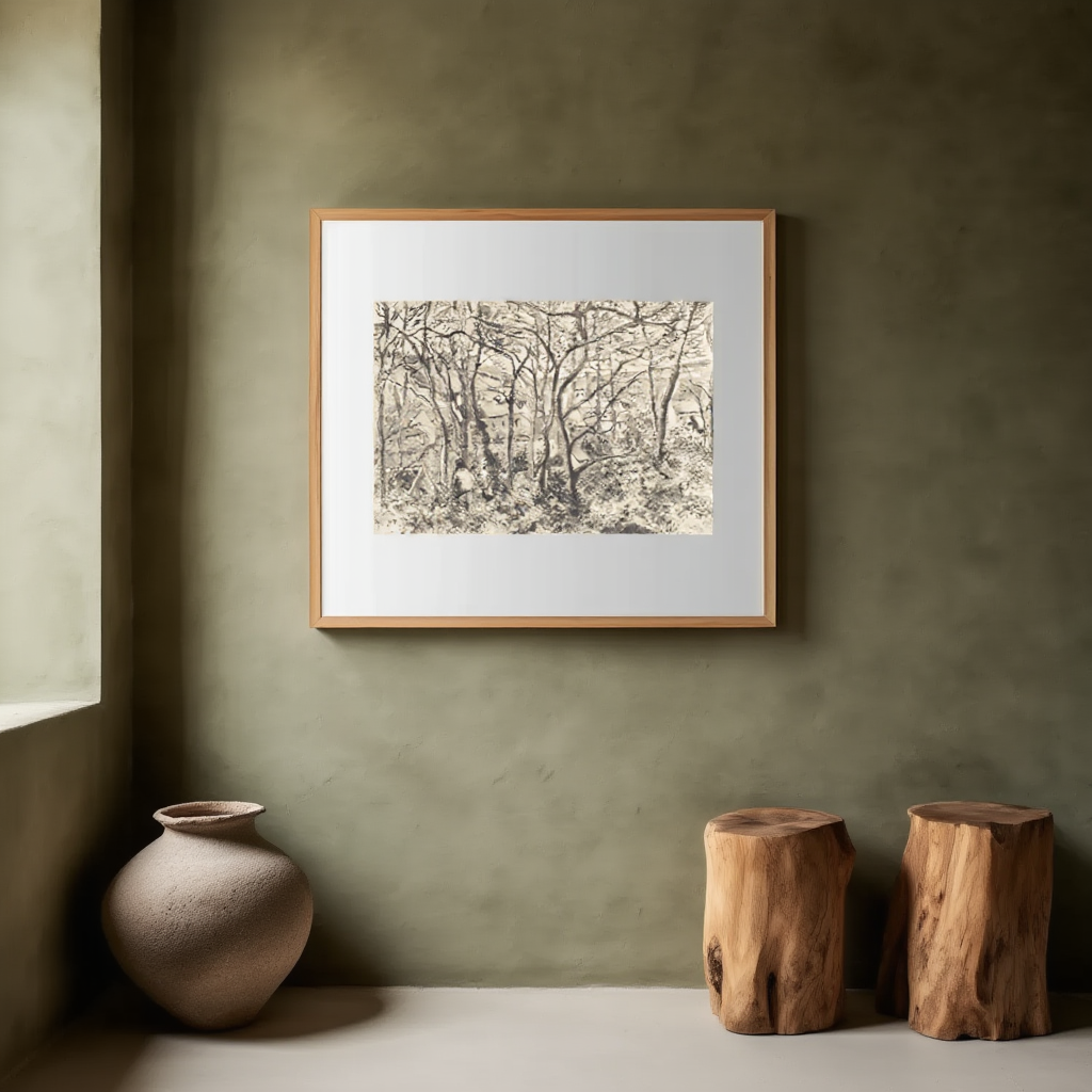 Camille Pissarro - The Woods at L'Hermitage, Pontoise