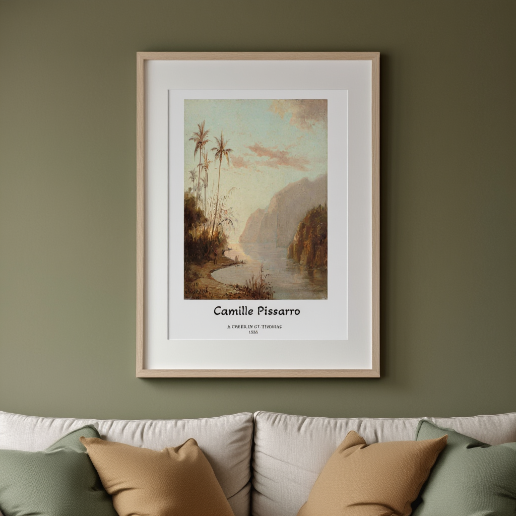 Camille Pissaro - A Creek in St. Thomas Poster