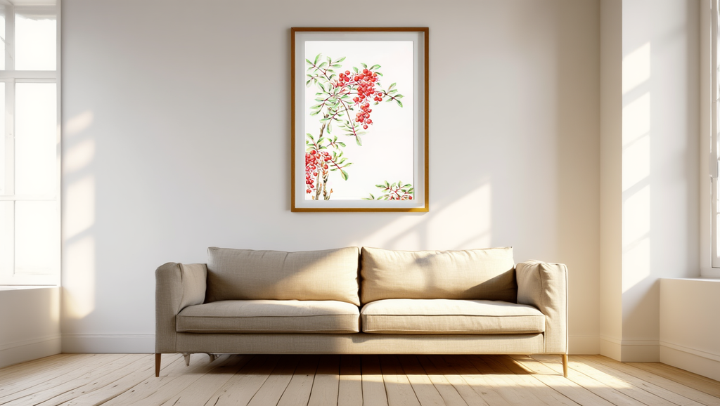 Megata Morikaga - Nandina Bush with Berries