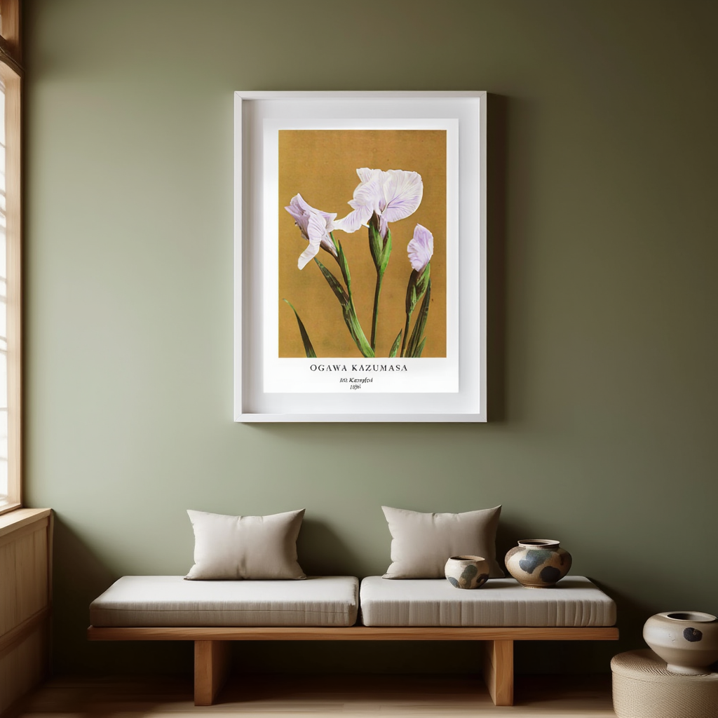 Iris Kæmpferi by Ogawa Kazumasa – Elegant Japanese Botanical Print