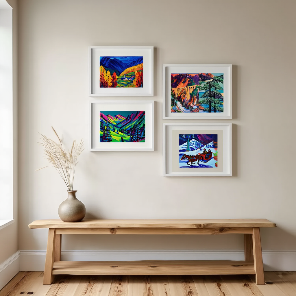 Kirchner Mix and Match 4 Prints — Alpine Expressionist Landscape