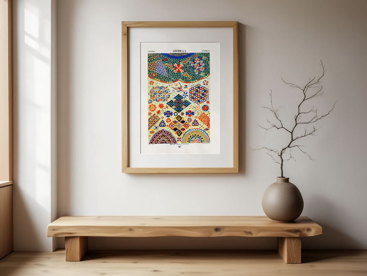 Auguste Racinet – Japonais Print – XVI Century Vintage Historical Art Poster